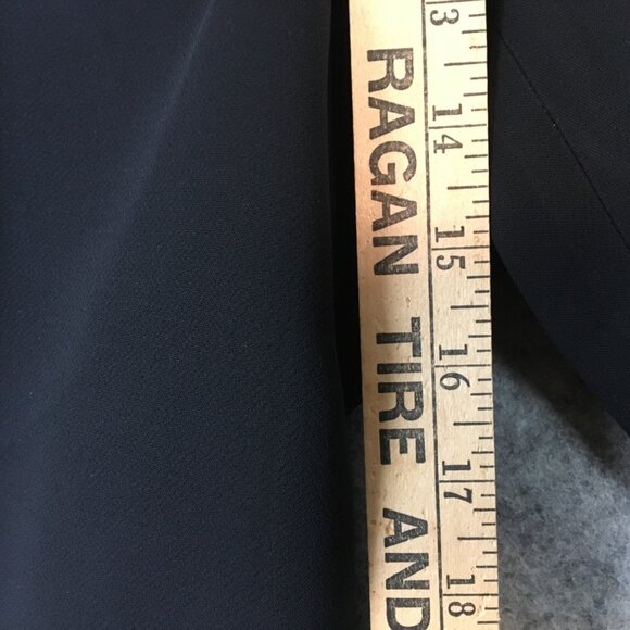 Talbots Dress Pants 18 High Rise Straight Wide Leg Solid Black Side Zip Career - Picture 8 of 15